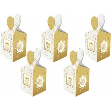 Gift Boxes - Eid Mubarak White & Gold - 5 Pk